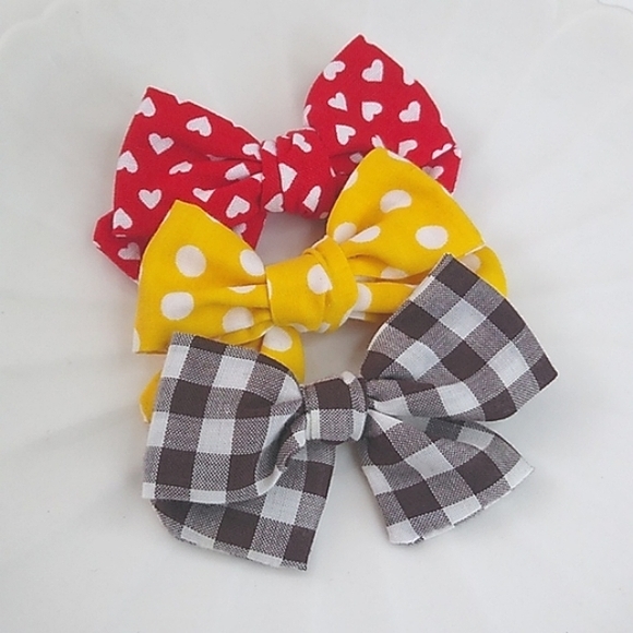 Dog Hair Bows - Set of 3 Bows for Pets - Picture 1 of 8